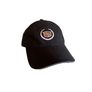 Cadillac Embroidered Logo Baseball Cap Black Adjustable Hat Cap